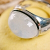 Ring in 925/- Silber mit einem Aquamarin Cabochon